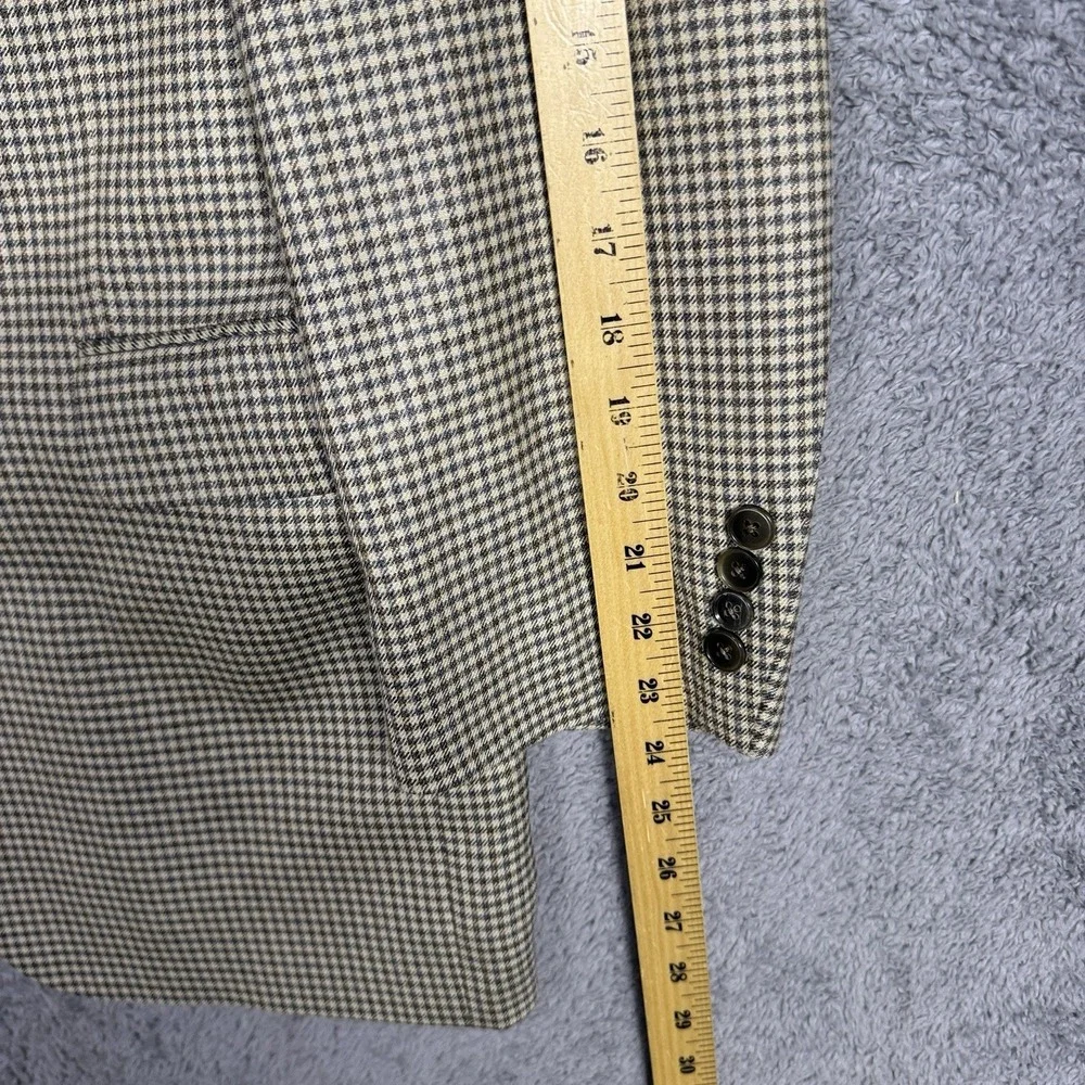 Jack Victor Sport Coat Mens 40R Wool Silk Houndstooth Blazer Jacket Landonwood
